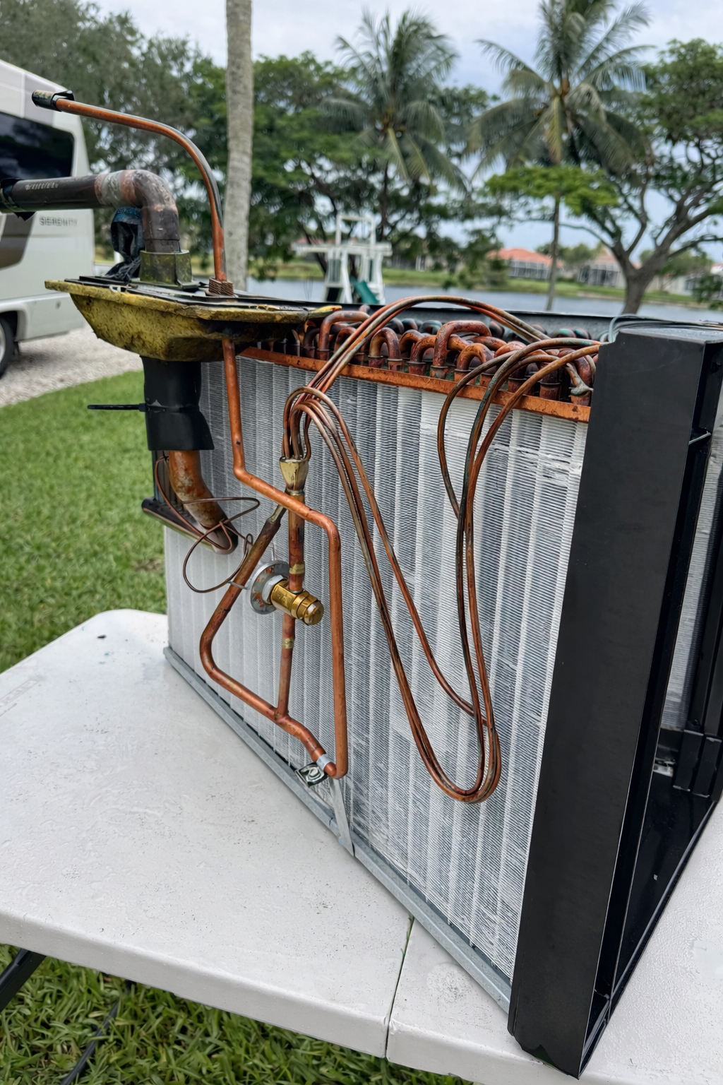 Clean HVAC coil after professional service